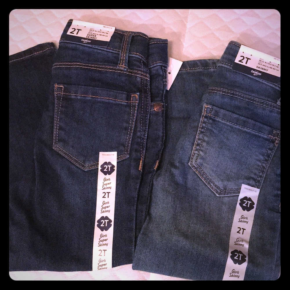 2 pack NWT OshKosh skinny jeans size 2T